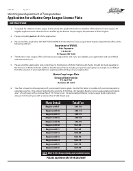 Form DMV-48G Application for a Marine Corps League License Plate - West Virginia, Page 2