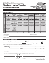 Form DMV-126-E-DS Dealer Renewal Application - West Virginia