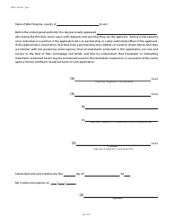 Form DMV-126-F-DS Motor Vehicle Rental Agency Certificate - West Virginia, Page 4