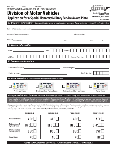 Form DMV-48-HA  Printable Pdf