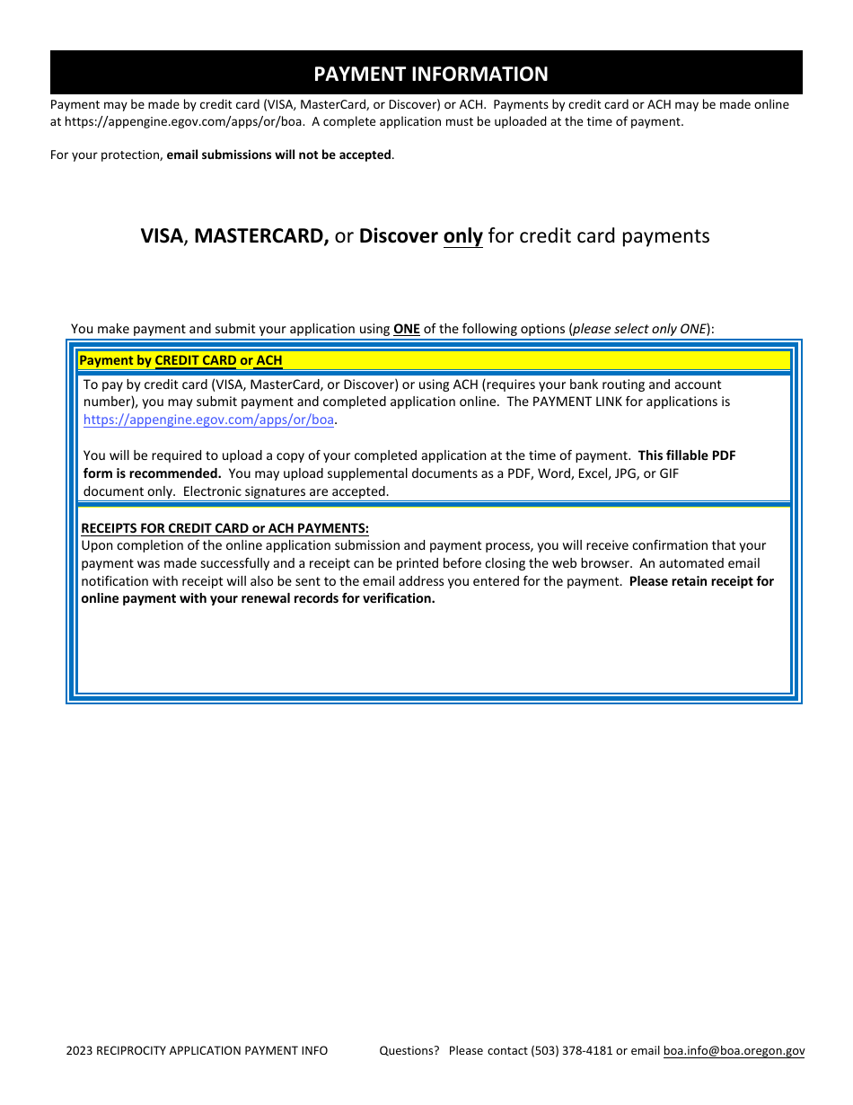 CPA Reciprocity Application - Oregon, Page 5
