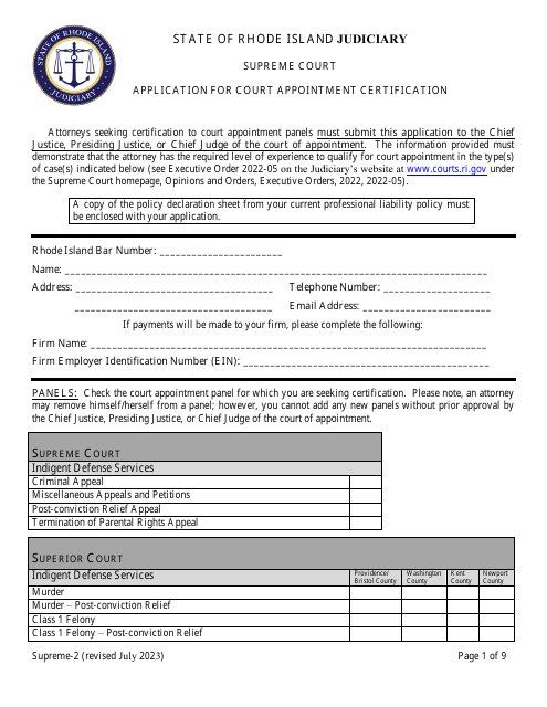 Form Supreme-2  Printable Pdf