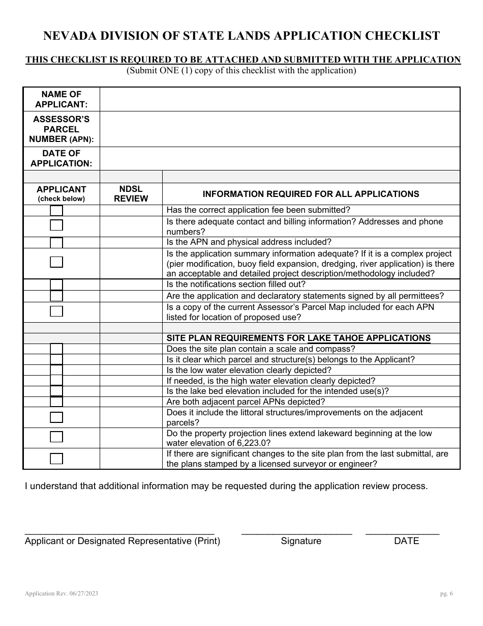 Application for Authorization to Use State-Owned Submerged Lands at Lake Tahoe - Nevada, Page 10