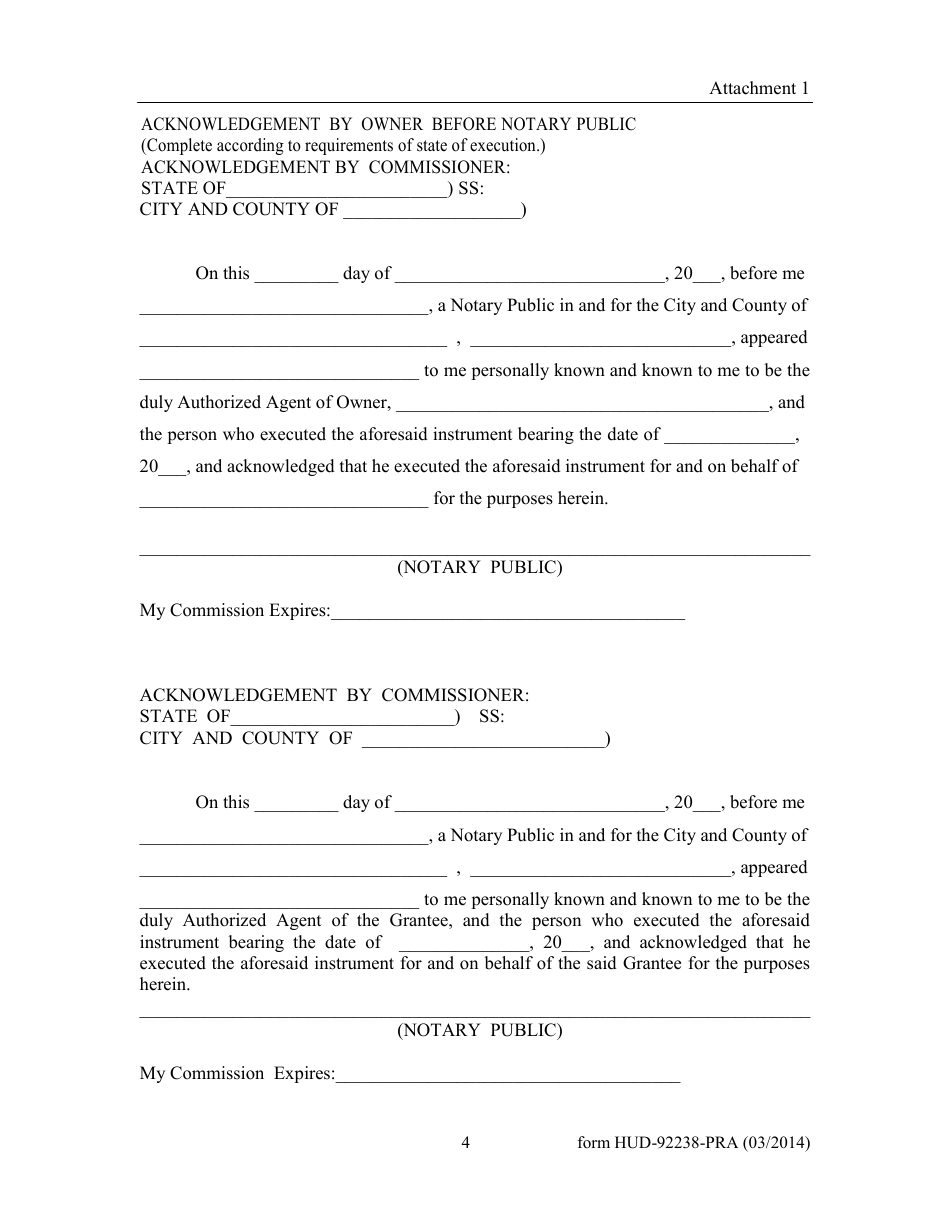 Form Hud 92238 Pra Exhibit 10 Fill Out Sign Online And Download Fillable Pdf Templateroller 5979