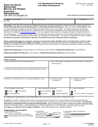 Document preview: Form HUD-40055 Claim for Actual Reasonable Moving and Related Expenses - Nonresidential
