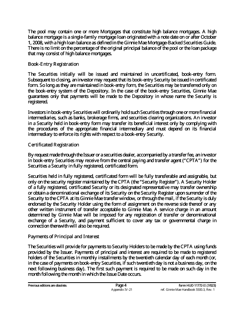 Form HUD-11772-II Prospectus Ginnie Mae II Adjustable Rate Mortgages, Page 5