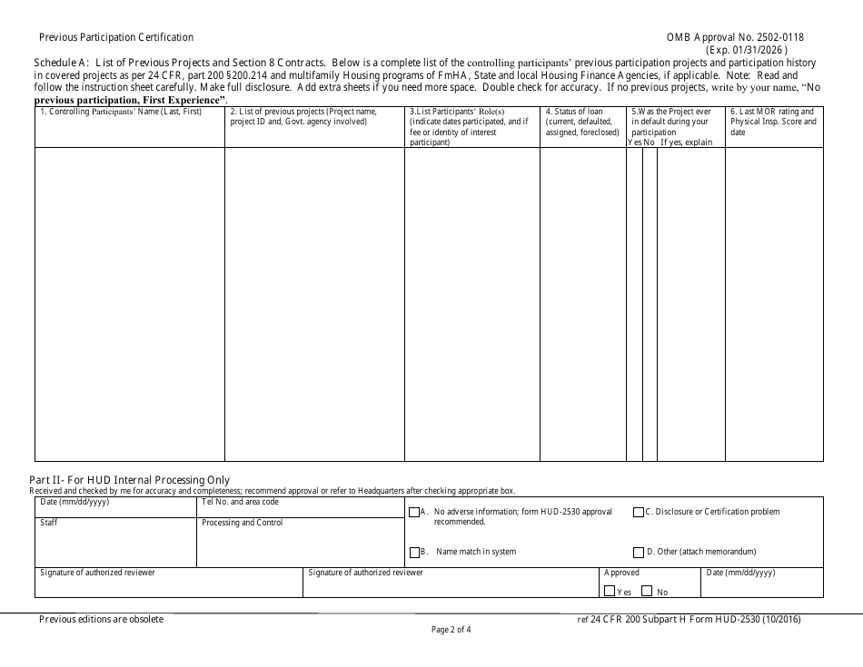 Form Hud 2530 Fill Out Sign Online And Download Fillable Pdf Templateroller 5643