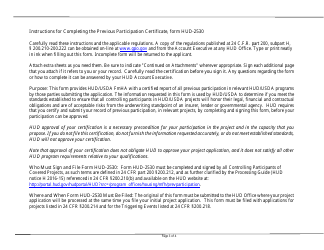 Form HUD-2530 Previous Participation Certification, Page 3