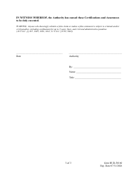 Form HUD-50160 Mixed-Finance and Homeownership Pre-funding Certifications and Assurances, Page 3