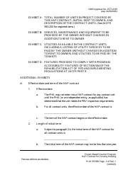 HUD Form 52530B Housing Assistance Payments Contract Existing Housing - Part 1 of Hap Contract - Section 8 Project-Based Voucher Program, Page 2