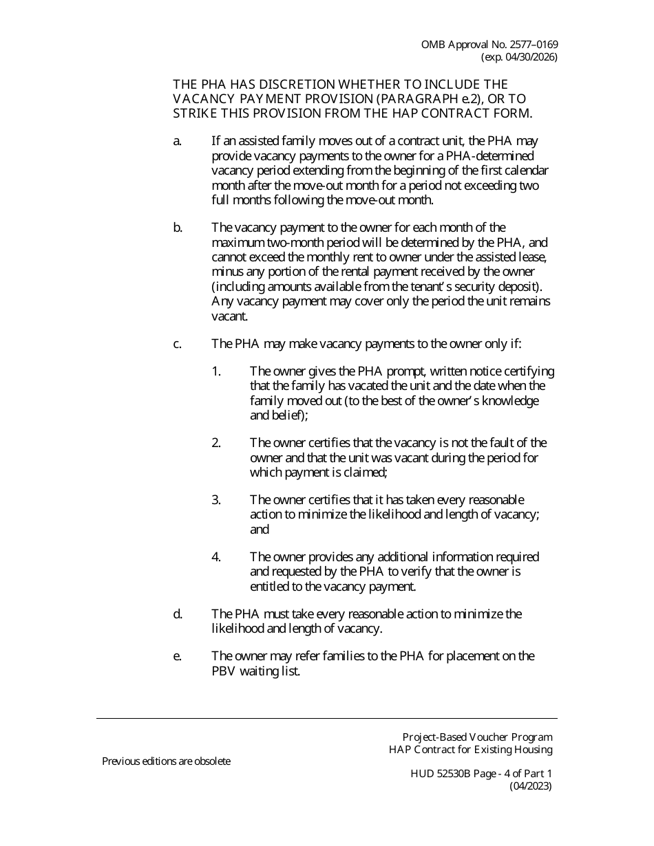 HUD Form 52530B Fill Out, Sign Online and Download Fillable PDF