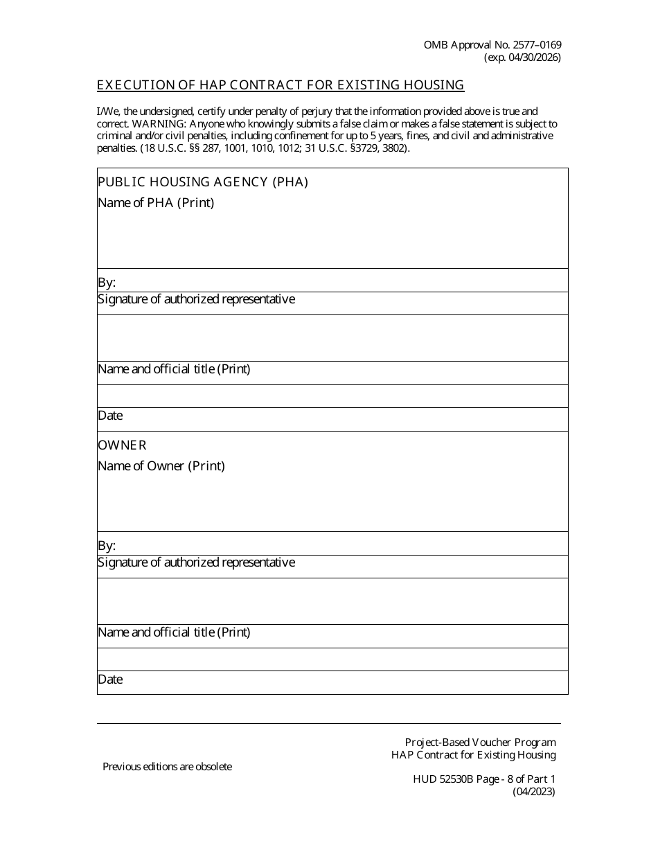 HUD Form 52530B - Fill Out, Sign Online and Download Fillable PDF ...