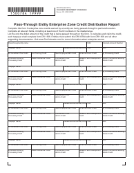 Form DR0078A Pass-Through Entity Enterprise Zone Credit Distribution Report - Colorado