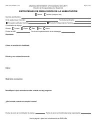 Formulario DDD-1783A-S Estrategias De Resultados De La Habilitacion - Arizona (Spanish)