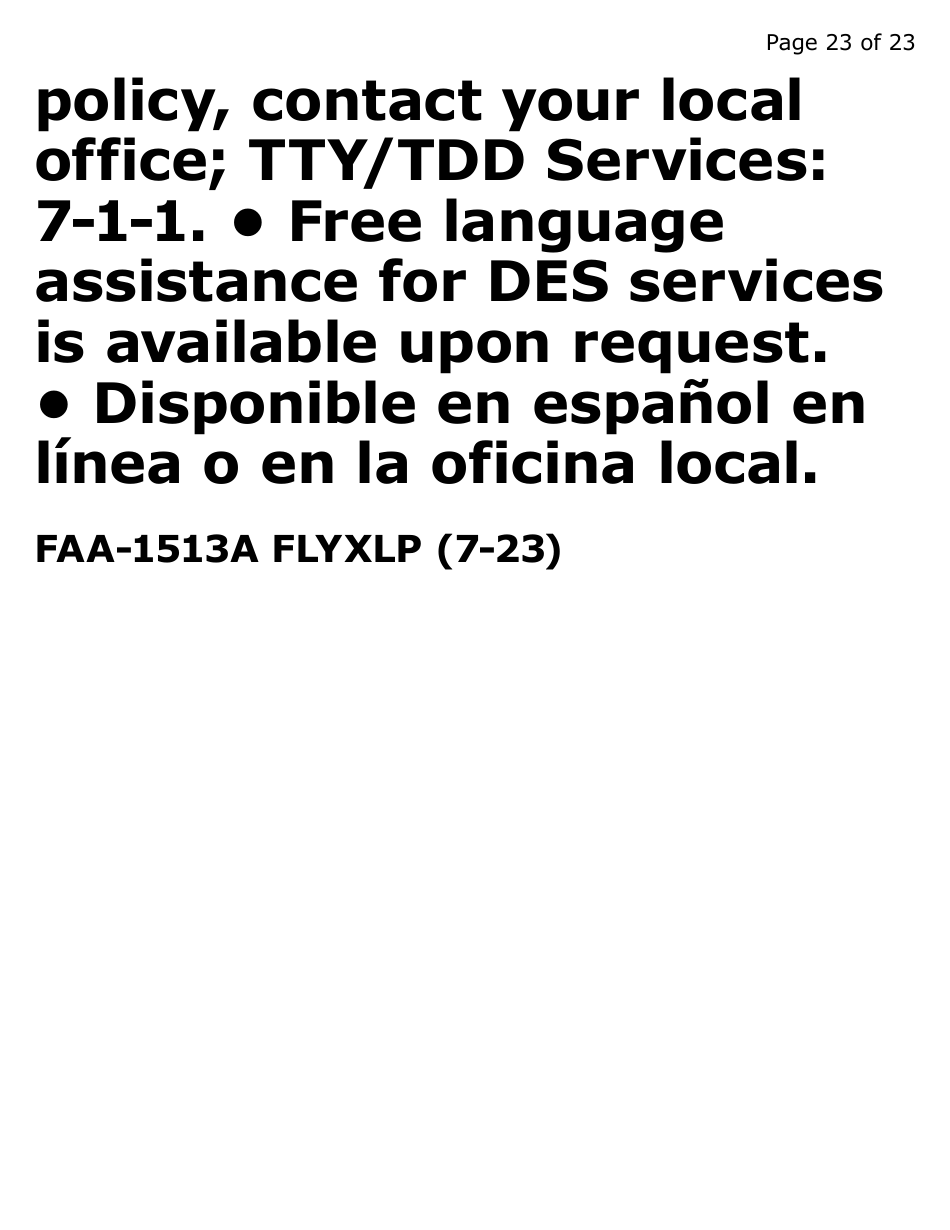 Form FAA-1513A-XLP Time Saving Tips (Extra Large Print) - Arizona, Page 23