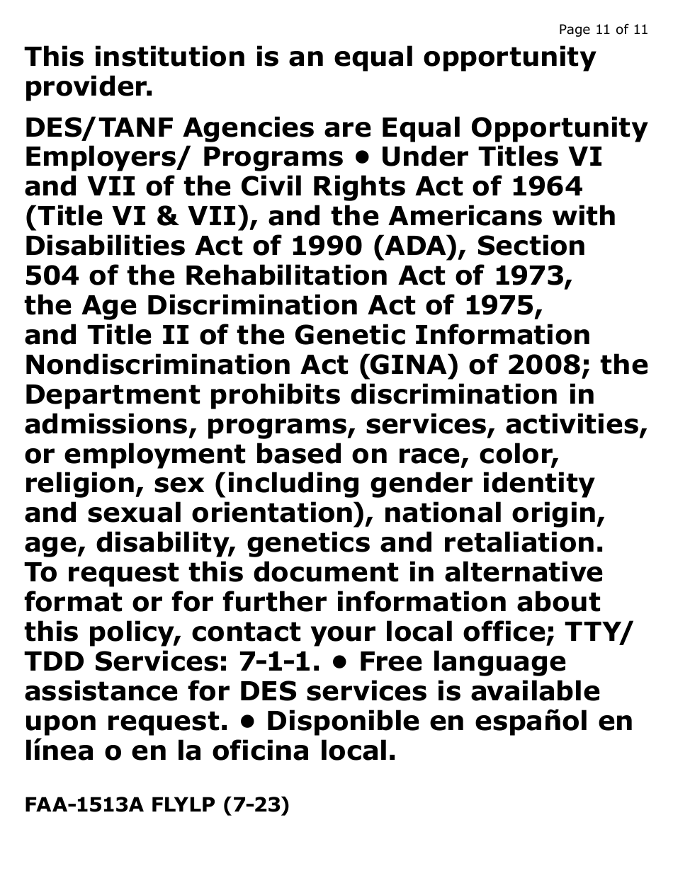 Form FAA-1513A-LP Time Saving Tips (Large Print) - Arizona, Page 11