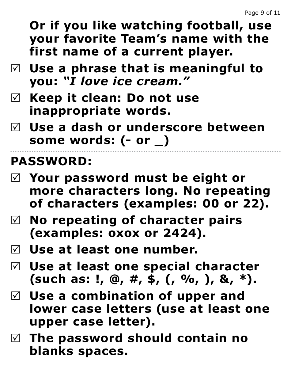 Form FAA-1513A-LP Time Saving Tips (Large Print) - Arizona, Page 9