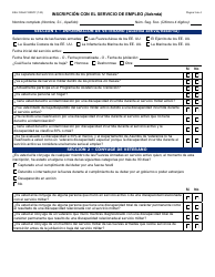 Formulario ESA-1306A-S Inscripcion Con El Servicio De Empleo - Arizona (Spanish), Page 3