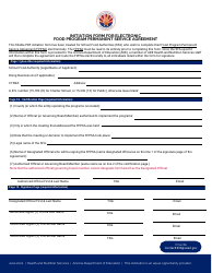 Document preview: Initiation Form for Electronic Food Program Permanent Service Agreement - Arizona