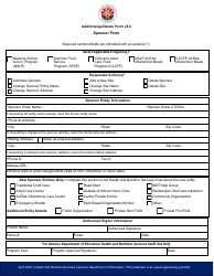 Document preview: Add/Change/Delete Form - Sponsor Form - Arizona
