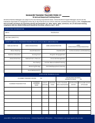 Document preview: Manager Training Tracker Form - Arizona
