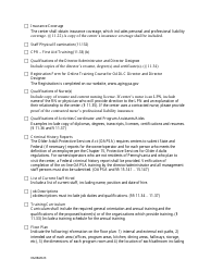 Initial Application Checklist for Older Adult Daily Living Center Licensure - Pennsylvania, Page 2