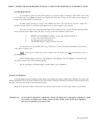 Form 3 Defendant&#039;s Request for Hearing/Removal to District Court - North Dakota, Page 2