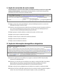Instructions for Form LIC100 Driver&#039;s License, Learner&#039;s Permit or Id Card Application - Massachusetts (Portuguese), Page 3