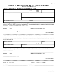 Document preview: Form 5 Affidavit of Mailing/Personal Service - Answer/Counterclaim - North Dakota
