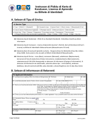 Instructions for Form LIC100 Driver&#039;s License, Learner&#039;s Permit or Id Card Application - Massachusetts (Cape Verdean)