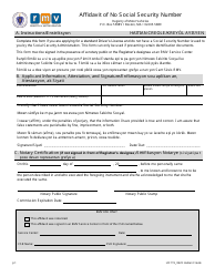 Document preview: Form LIC119 Affidavit of No Social Security Number - Massachusetts (English/Haitian Creole)