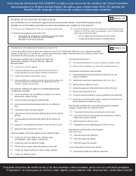 Formulario LIC115 Lista De Verificacion De Documentos Para La Licencia De Conducir De Clase D O M Estandar - Massachusetts (Spanish), Page 2