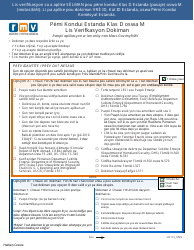 Form LIC115 Standard Class D or M Driver&#039;s License Documents Checklist - Massachusetts (Haitian Creole)