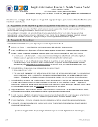 Document preview: Form RDT101 Class D and M Road Test Information Sheet - Massachusetts (Italian)