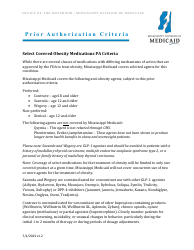 Prior Authorization Form - Anti-obesity Select Agents - Mississippi, Page 2