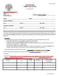 Nitrous Oxide Permit Application - Oregon, Page 3