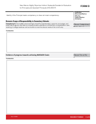Form D New Mexico Principal Summative Evaluation - New Mexico, Page 3