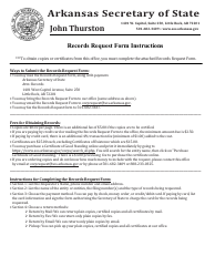 Records Request Form - Arkansas
