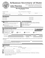 Records Request Form - Arkansas, Page 2