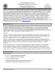 Document preview: Instructions for USCIS Form I-9 Employment Eligibility Verification