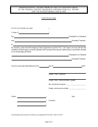 Insured Deposit Taking Financial Institution Call Report - Rhode Island, Page 6