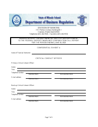 Insured Deposit Taking Financial Institution Call Report - Rhode Island, Page 7