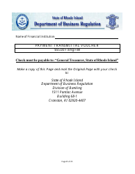 Non Deposit Taking Financial Institution Call Report - Rhode Island, Page 25
