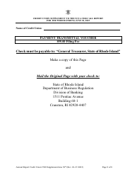 Credit Union Supplement to the Ncua 5300 Call Report - Rhode Island, Page 8