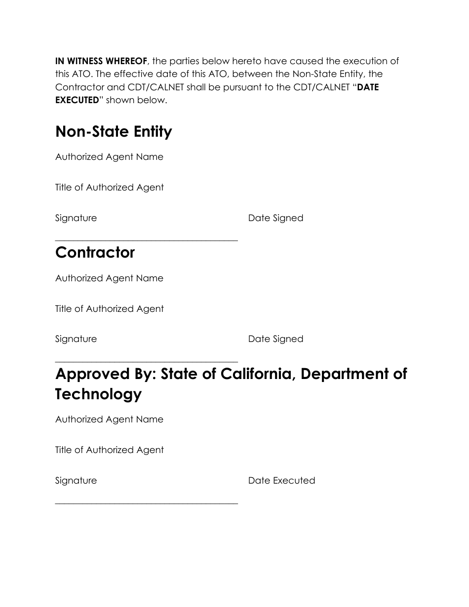 Authorization to Order (Ato) Cellular - Category 19.1 - Sprint - California, Page 4