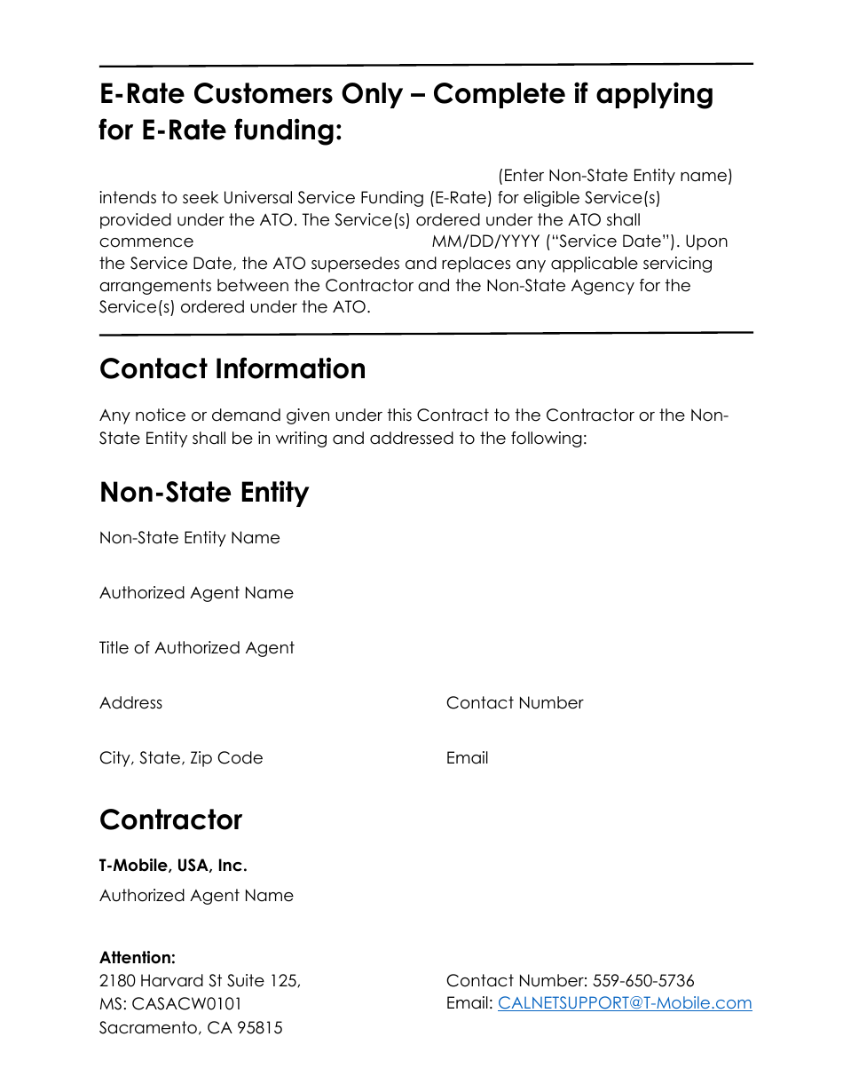 Authorization to Order (Ato) Cellular - Category 19.1 - T-Mobile - California, Page 3