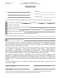 Form W-944 Notice of Action - Connecticut (English/Spanish), Page 2