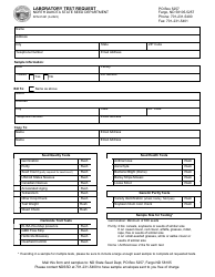 Document preview: Form SFN61461 Laboratory Test Request - North Dakota