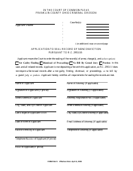 Document preview: Form 96-F1 Application to Seal Record of Nonconviction - Franklin County, Ohio