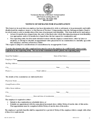 Form LB-201 Notice of Demand for Examination - Tennessee